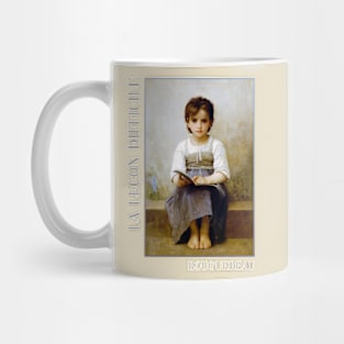 The Difficult Lesson by Bouguereau Mug